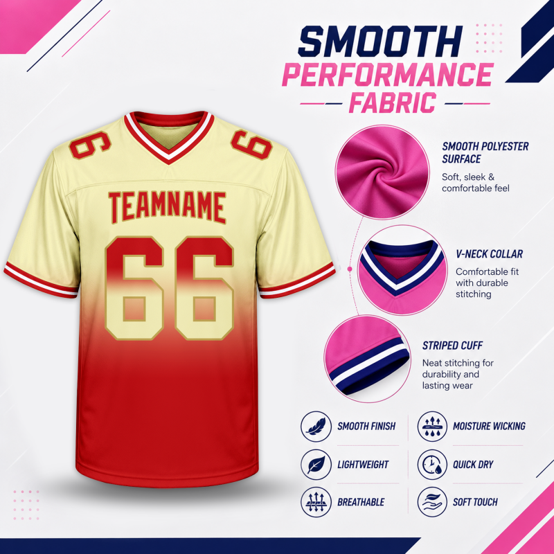 Sleeve Stripe Custom Football Fan Jersey with Custom Lettering