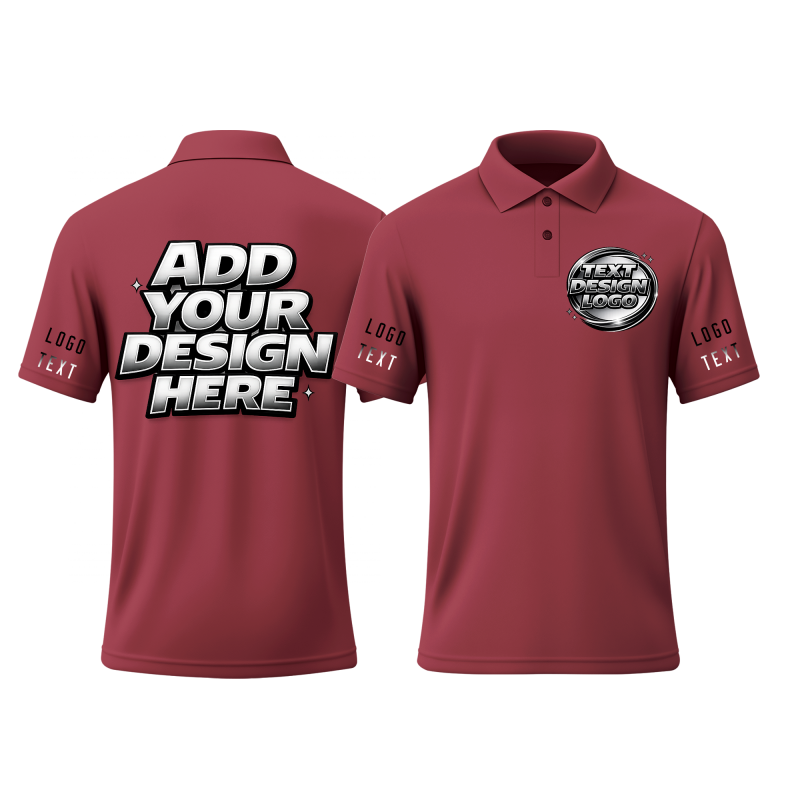 Custom Uniform Printed Polo Shirt with Custom Names and Logos for Company Team Work Golf Events