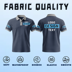 Custom Group Printed Polo Shirt with Event Logo Printed Design for Trade Show Teams