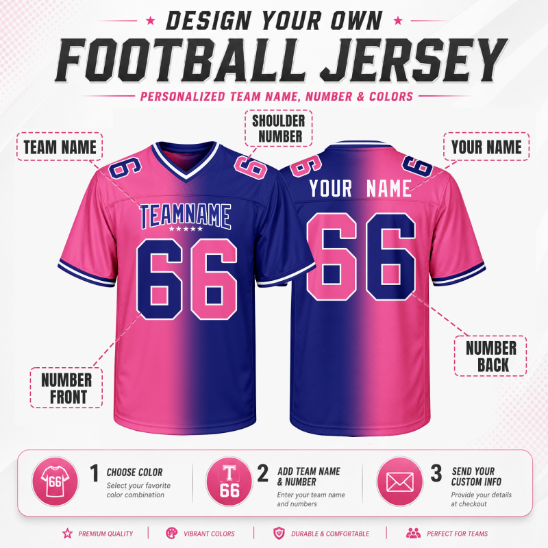 Personalized American Football Jersey Stitched Printed Name Number Logo