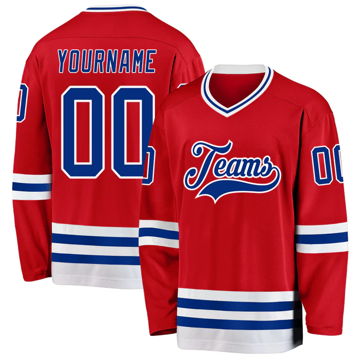 Custom Hockey Uniform Stitched Printed for Fan Club Outfit with Stitched Printed Name Number Team Logo for Men Women Youth Kids