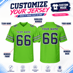 Custom Football Team Uniform with Front Team Name and Back Number Stitched Printed