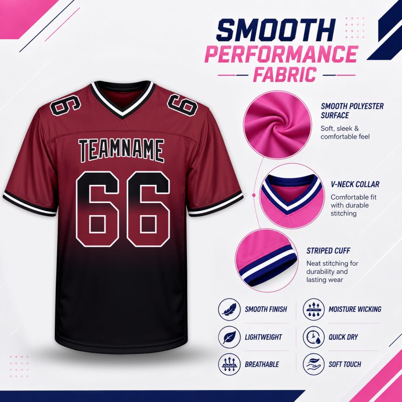 Custom Football Fan Jersey Stitched Printed Name Number Logo