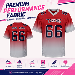 Personalized Football Jersey with Front Team Name and Back Number Game Day Shirt