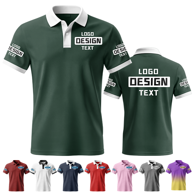 Custom Work Printed Polo Shirt with Printed Logo Name for Men Women Youth