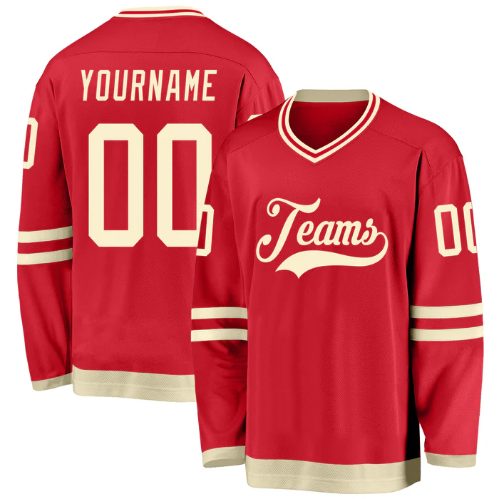 Personalized Hockey Jersey with Custom Name Number Hockey Gift with Custom Front Back Sleeve Details for Ice Hockey Teams