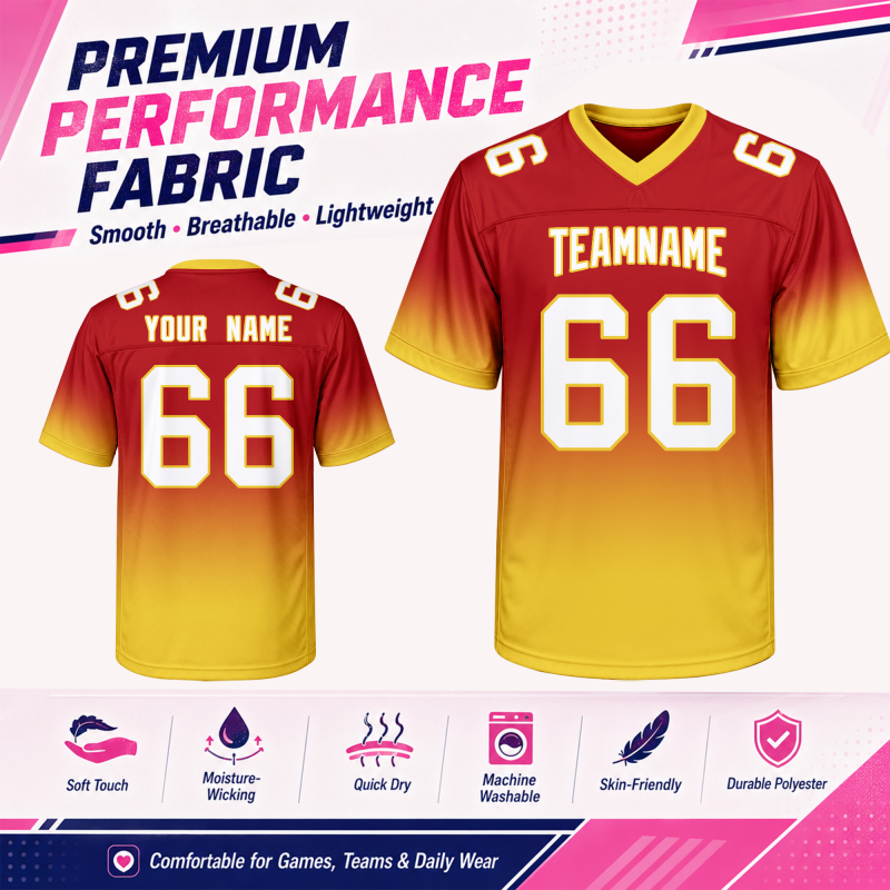 Stitched Printed Custom Design Custom Football Game Jersey with Custom Patch Logo