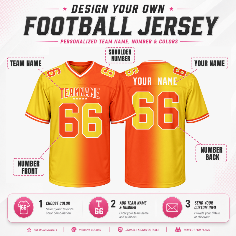 Stitched Printed Team Logo Custom Football Team Uniform for Game Day Shirt