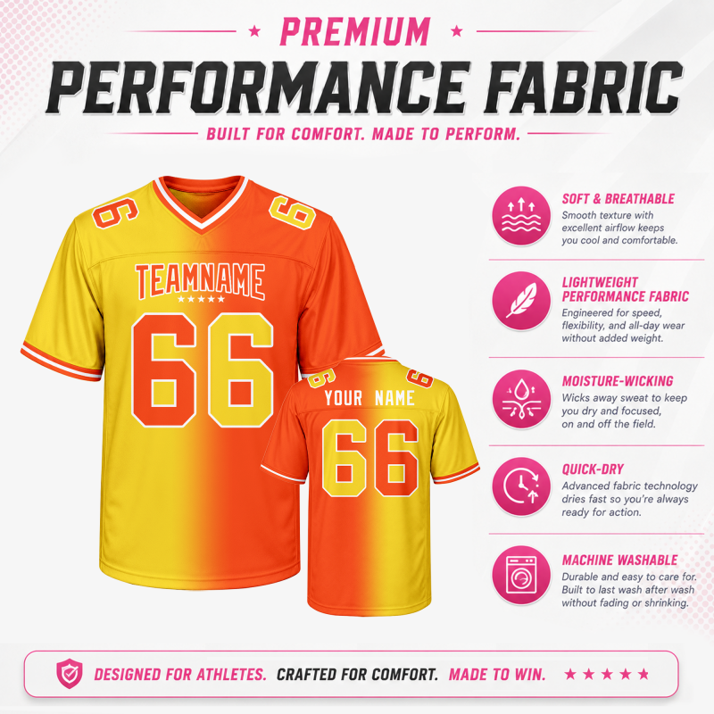 Stitched Printed Team Logo Custom Football Team Uniform for Game Day Shirt