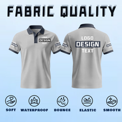 Personalized Team Printed Polo Shirt with Business Logo Printed Design for Corporate Teams