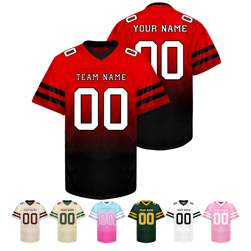 Vintage Custom Team Football Uniform with Name Number and Logo