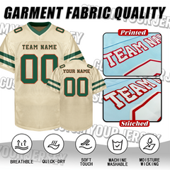 Vintage Custom Team Football Uniform with Name Number and Logo