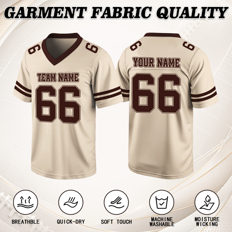 Custom Game Day Football Jersey with Back Name and Number Stitched Printed Team Logo