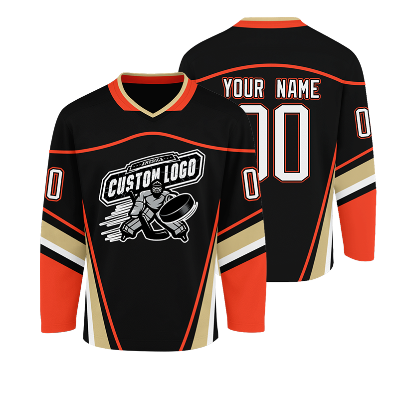 Custom Hockey Fan Shirt with Back Name and Number Stitched Printed Personalization for Teams Players Fans Men Women Youth Kids
