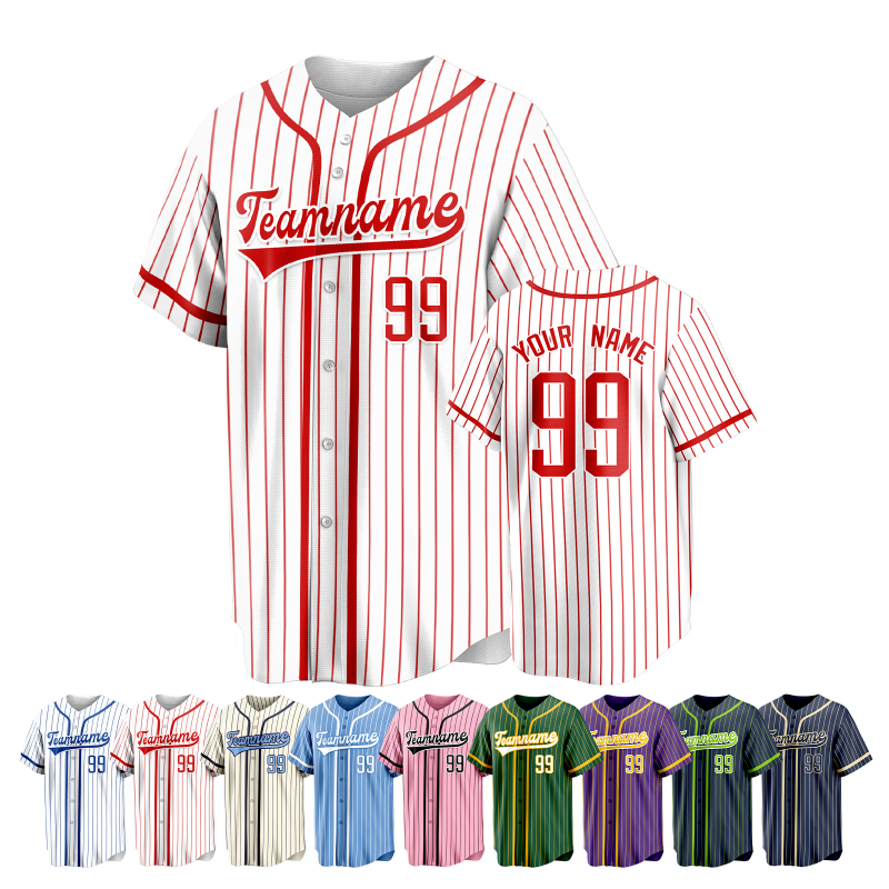 Personalized Baseball Jersey with Name and Number Stitched Printed