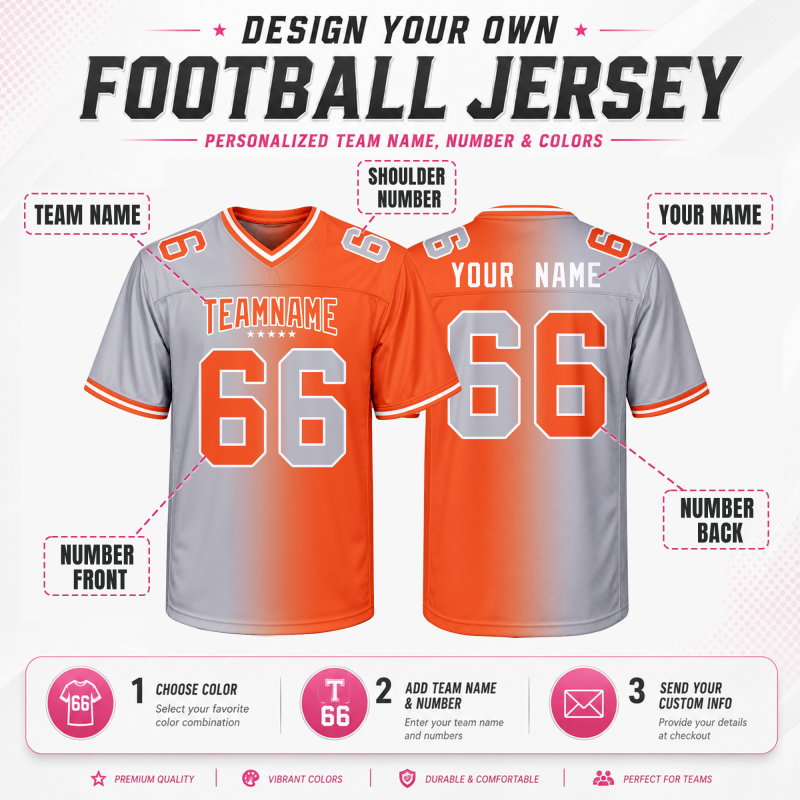 Custom Football Jersey with Personalized Team Logo