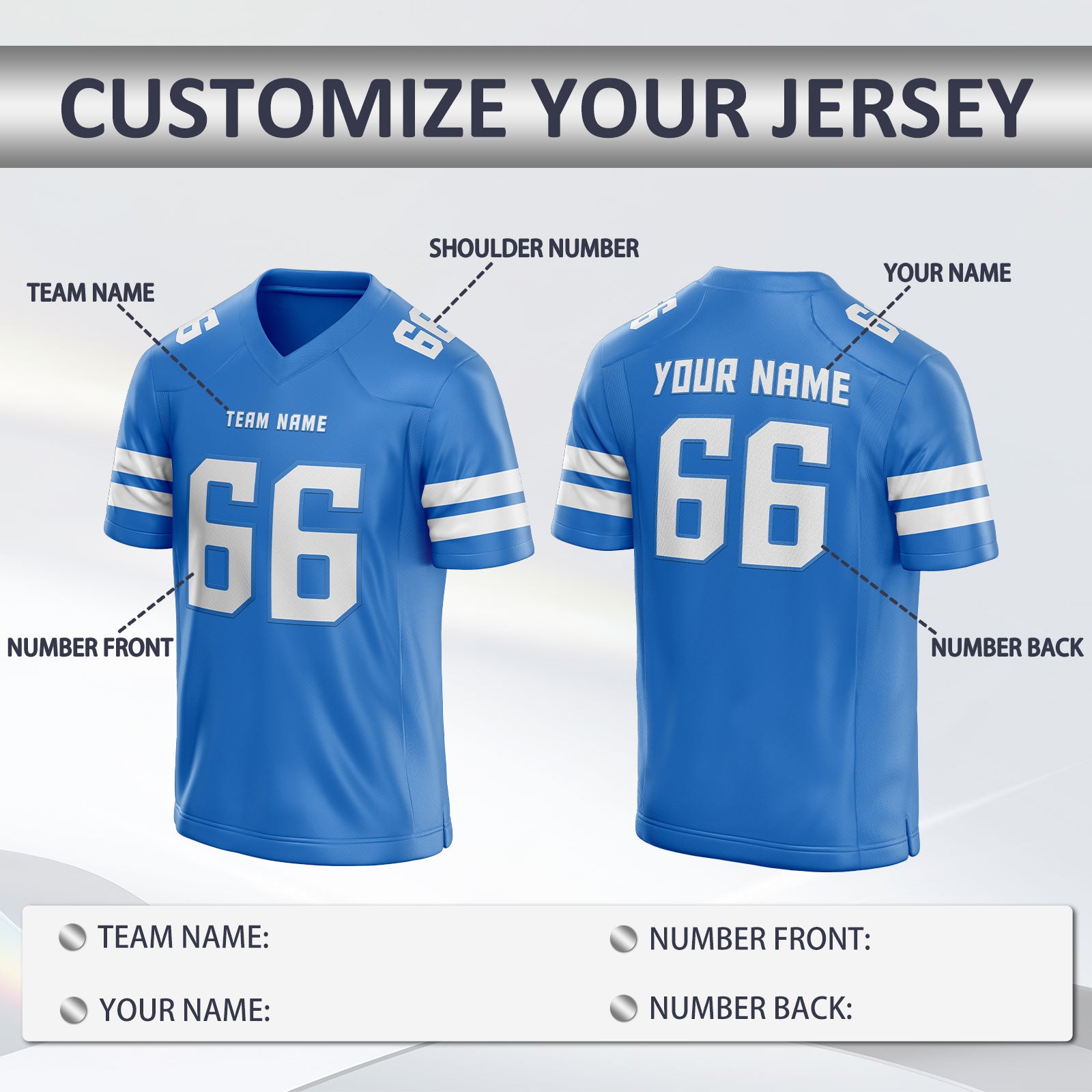 Personalized American Football Jersey for Company Teams and Championship Celebration