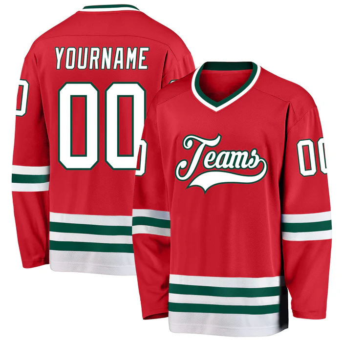 Stitched Printed Name Number Logo Custom Ice Hockey Jersey with Sleeve Number for Teams Players Fans Men Women Youth Kids