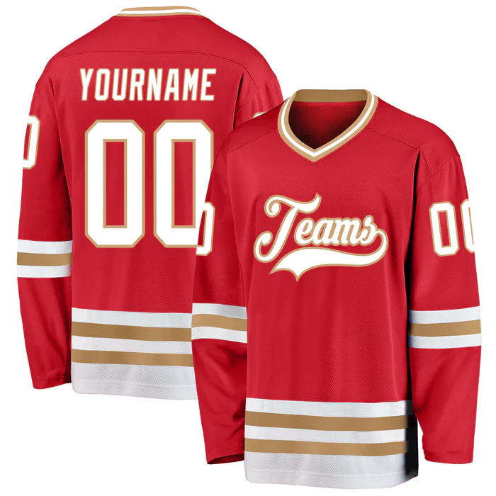 Custom Hockey Shirt Oversized Team Jersey with Custom Front Back Sleeve Details for Ice Hockey Teams