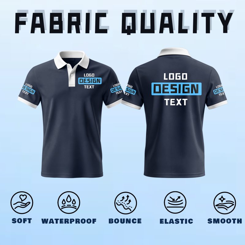 Personalized Team Printed Polo Shirt with Printed Logo Name for Men Women Youth