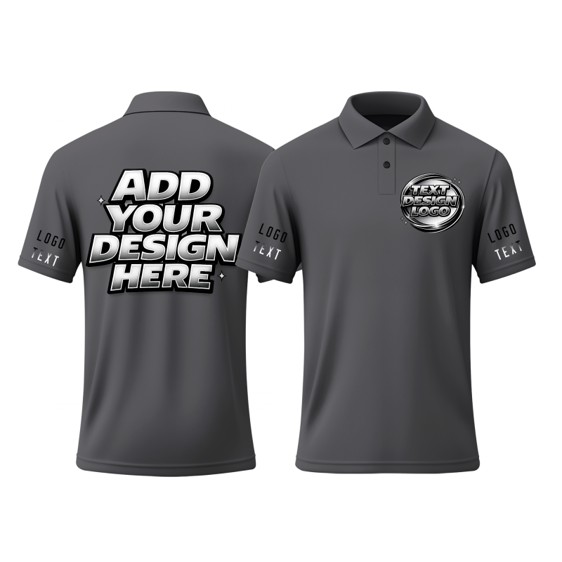 Custom Work Printed Polo Shirt for Group Outfit with Printed Logo Name Text