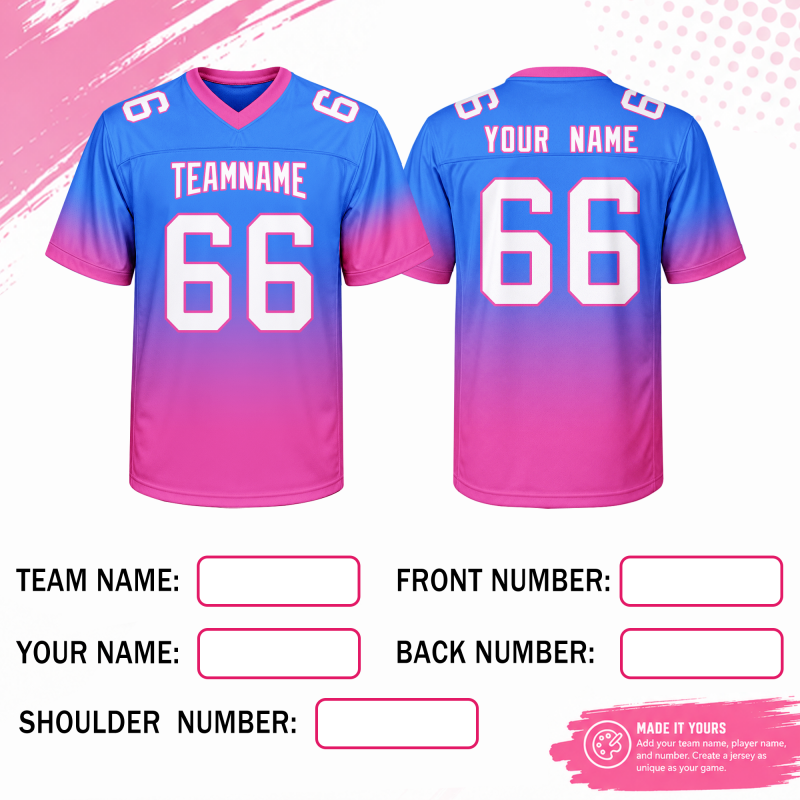 Custom Football Uniform with Custom Lettering for Season Opener