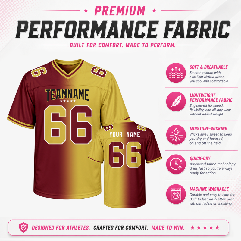 Stitched Printed Name Number Logo Custom Football Team Jersey for Fan Day Outfit