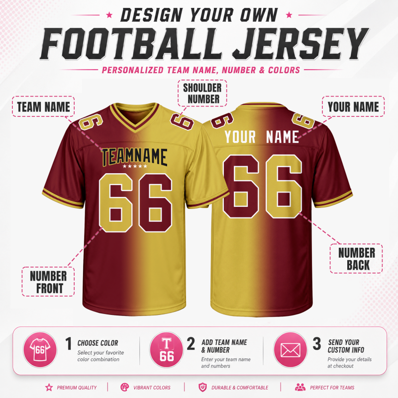 Stitched Printed Name Number Logo Custom Football Team Jersey for Fan Day Outfit