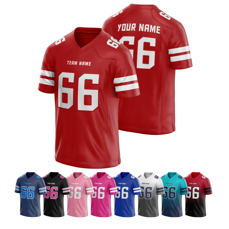 Custom Football Team Uniform with Custom Front and Back Fan Gift