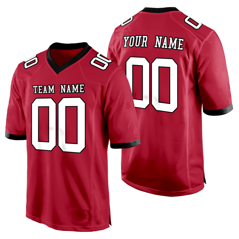 Custom Football Fan Jersey V Neck for Kids Teams