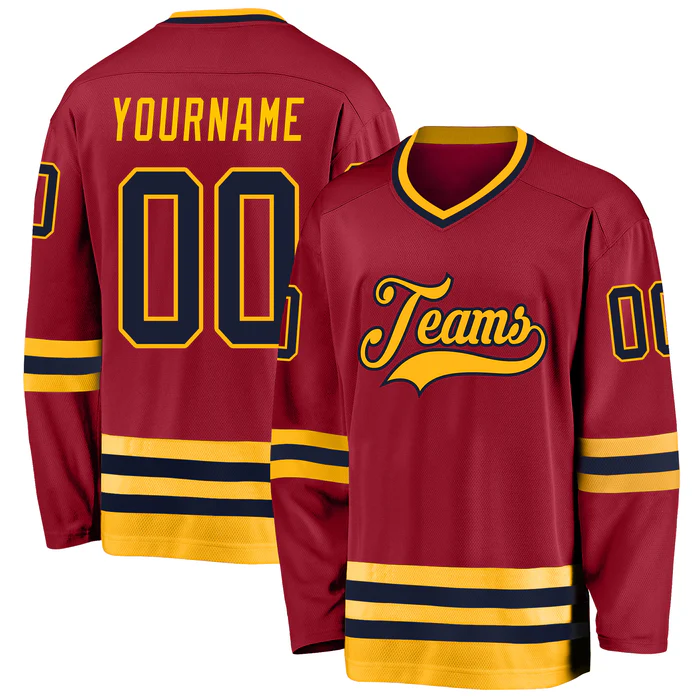 Modern Custom Hockey Practice Jersey Stitched Printed Custom Design with Stitched Printed Name Number Team Logo for Men Women Youth Kids