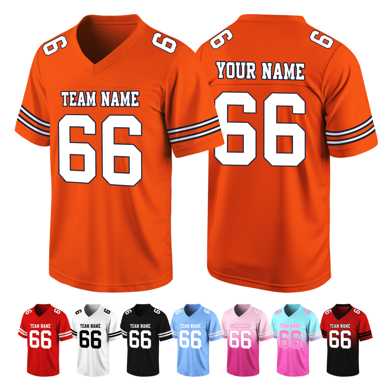 Custom American Football Jersey with Team Logo and Number Fan Gift