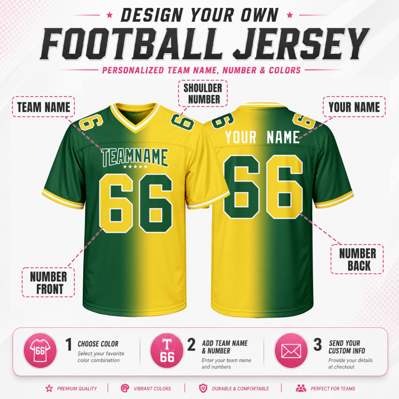 Slim Fit Custom Football Game Jersey Stitched Printed
