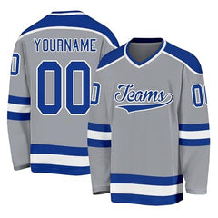 Personalized Ice Hockey Jersey with Custom Team Logo with Custom Text Number Sleeve Patch and Team Logo Design