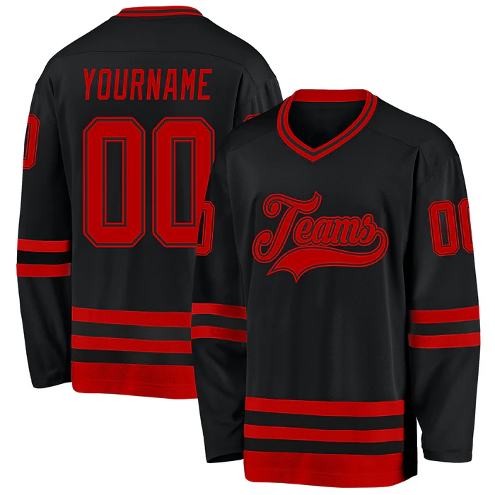 Custom Team Style Custom Ice Hockey Team Jersey with Sleeve Number with Custom Front Back Sleeve Details for Ice Hockey Teams