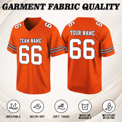 Custom American Football Jersey with Team Logo and Number Fan Gift