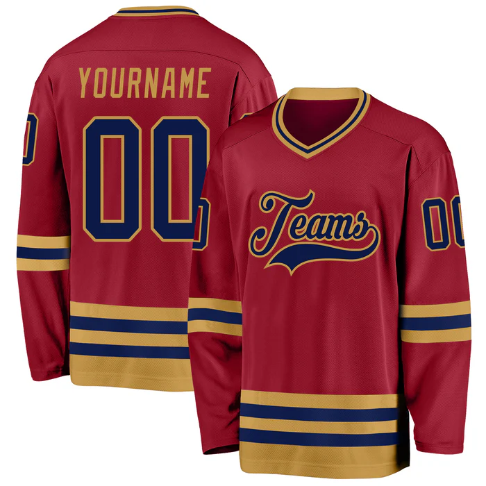 Custom Hockey Shirt Casual Team Jersey with Personalized Name Number Logo for Teams Players and Fans