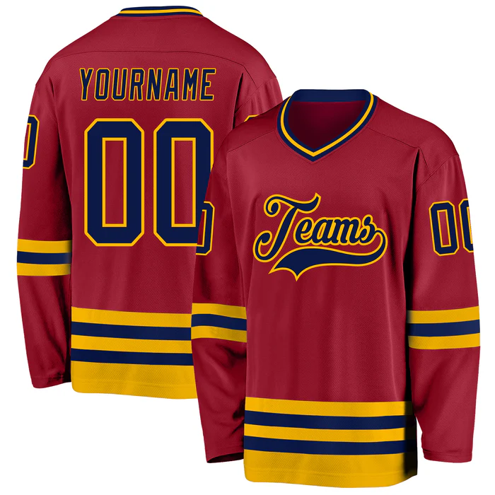 Classic Custom Hockey Fan Jersey with Team Name and Logo with Personalized Player Details for Teams Families and Fans