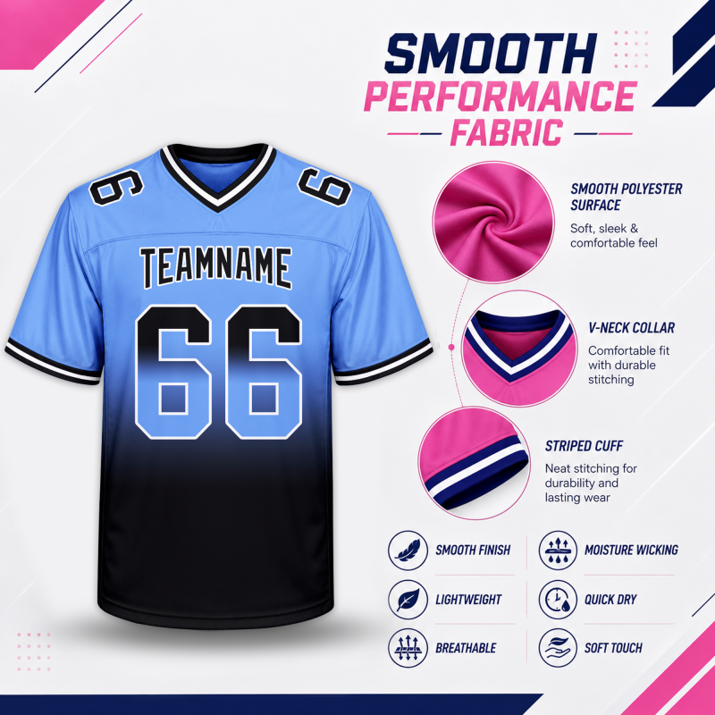 Stitched Printed Custom Football Fan Jersey with Custom Name Number