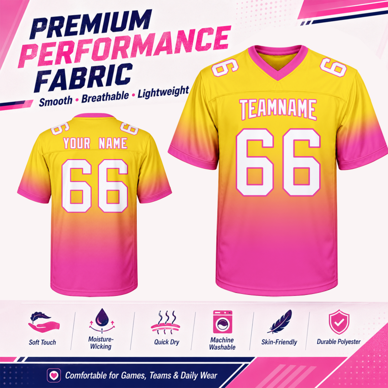 Custom Football Team Jersey with Personalized Team Logo Stitched Printed Name Number
