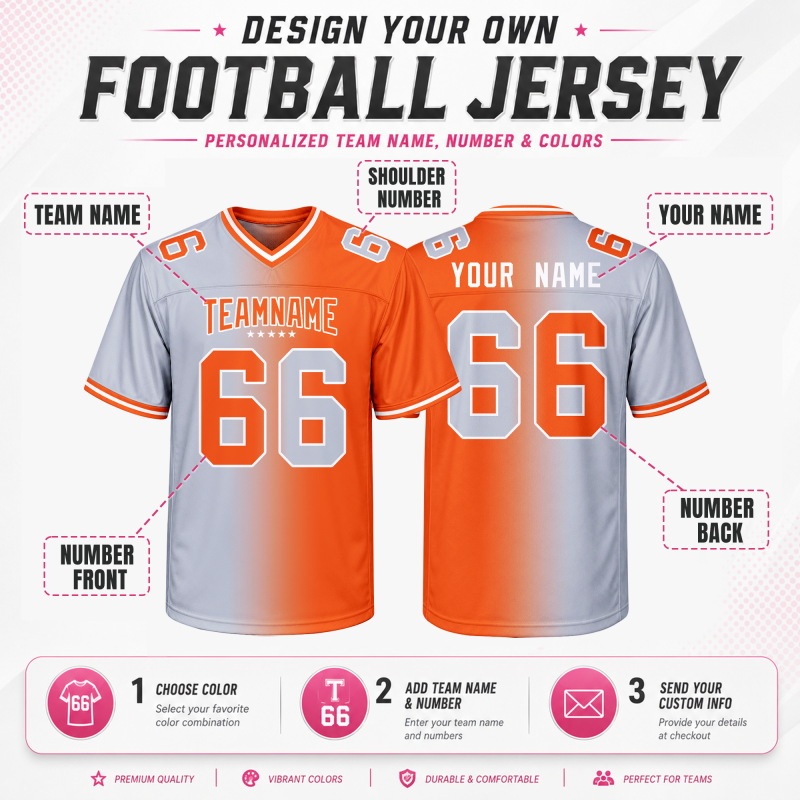 Custom Youth Football Jersey with Personalized Name Number Football Gift