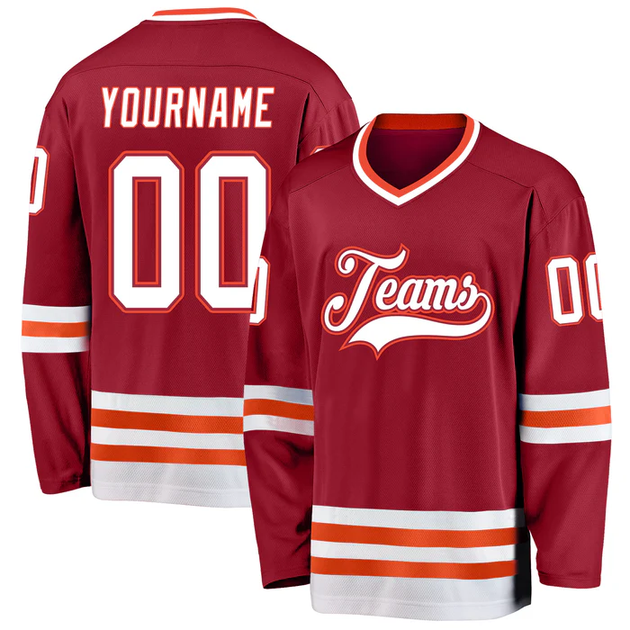 Personalized Hockey Team Jersey with Full Custom Design for Company Teams with Custom Logo Name Number for School Teams and Fan Groups
