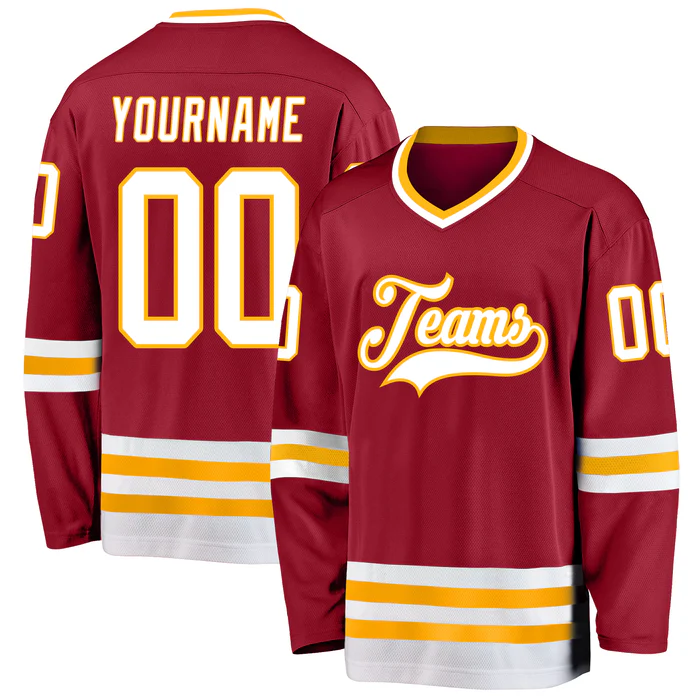 Custom Hockey Fan Shirt Stitched Printed for Coaches and Players with Stitched Printed Name Number Team Logo for Men Women Youth Kids