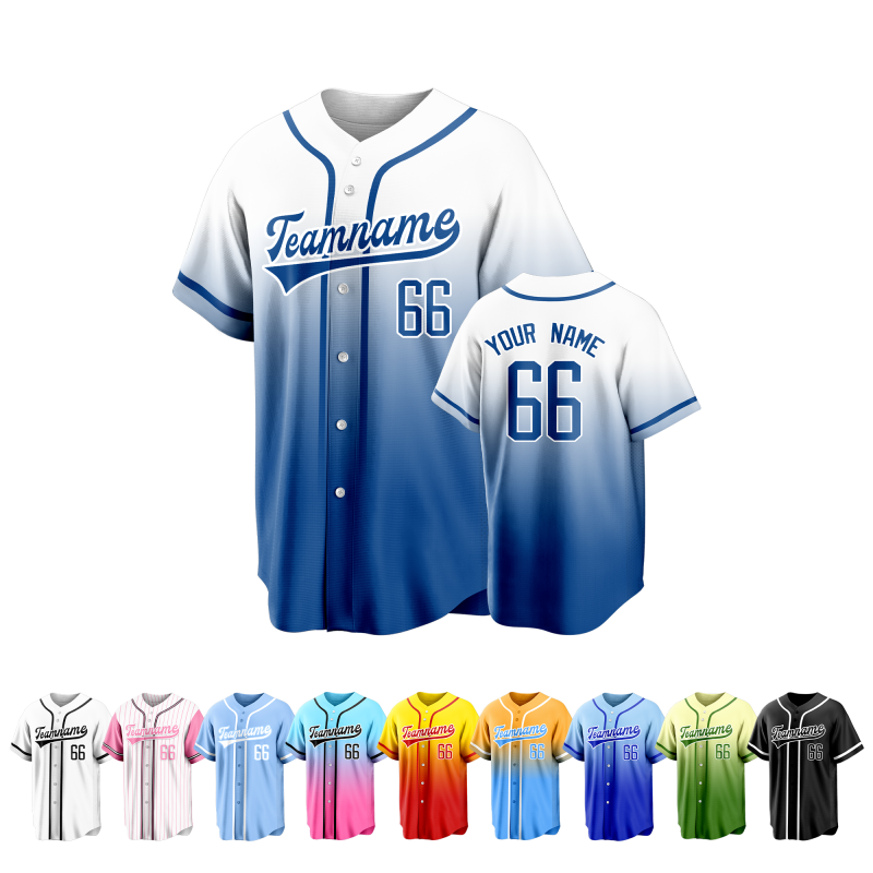 Custom Baseball Team Jersey V Neck with Name and Number