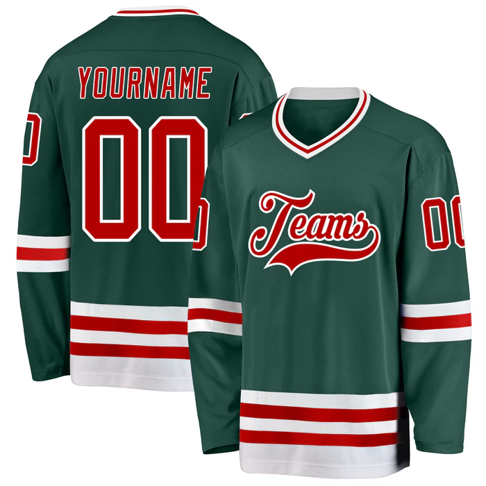Mesh Custom Hockey Jersey for Student Groups with Stitched Printed Name Number Logo for Team Uniforms