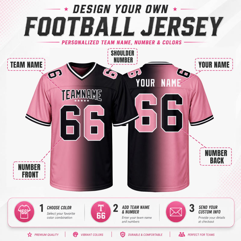 Custom Football Team Jersey with Sleeve Number Fan Gift
