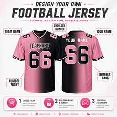 Custom Football Team Jersey with Sleeve Number Fan Gift