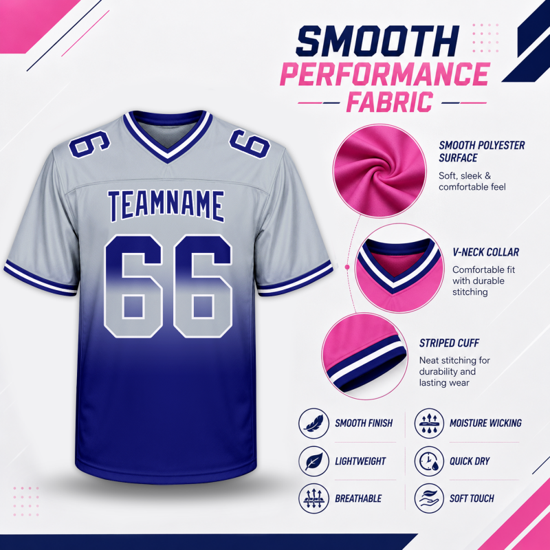 Custom Football Fan Shirt with Custom Lettering Team Uniform