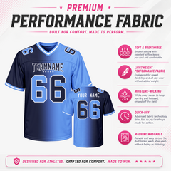 Custom Football Jersey with Personalized Name Number Team Uniform