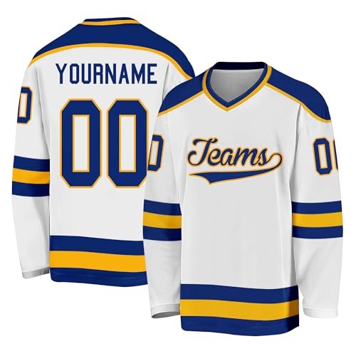 Custom Hockey Team Uniform with Custom Lettering Stitched Printed Team Customization for Teams Players Fans Men Women Youth Kids